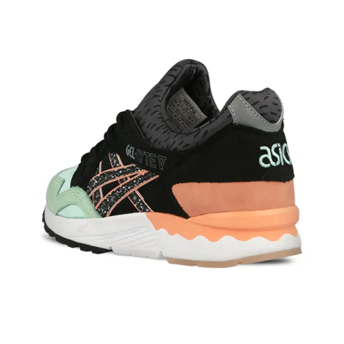Naked x Asics Gel-Lyte V Low-Top Running Shoes Women's Black Orange-3