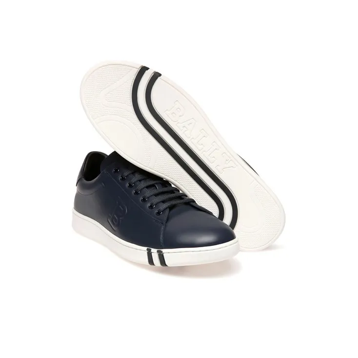 BALLY Low-Top Stylish Skateboarding Shoes Men's Marine Blue-2
