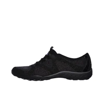 Skechers Relaxed FitBreathe-Easy Cushioning Low-Top Casual Shoes Women's Pure Black