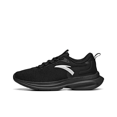 Anta Cushioning Anti Slip Wear Resistant Breathability Low Top Running Shoes Men's Black