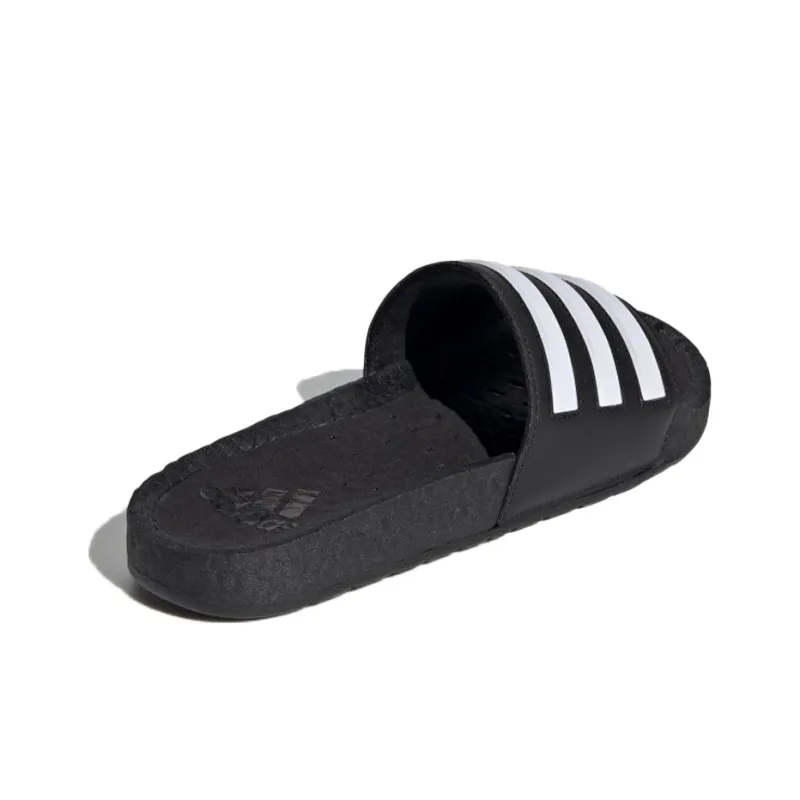 Adidas Adilette Boost Slides Black White Stripes-3