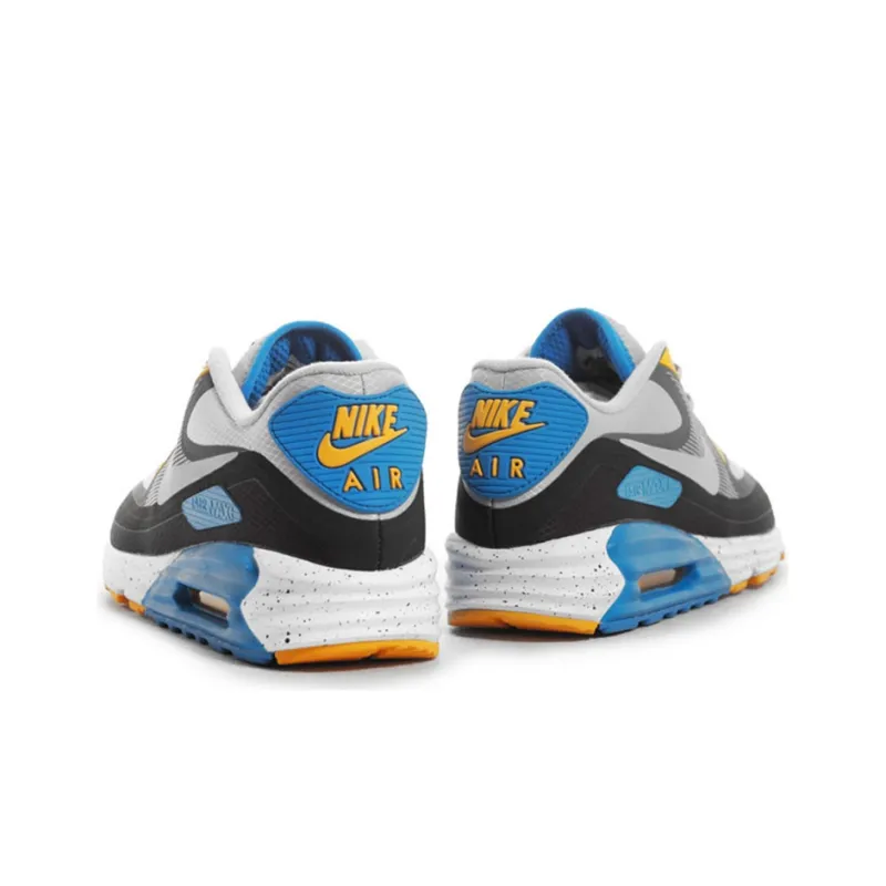 Nike Air Max Lunar Cushioning Abrasion Resistant Lightweight Low Top Casual Running Shoes Men's Gray Blue-2