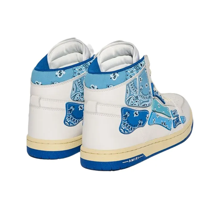 AMIRI Skel Top Hi Bandana White Blue-3