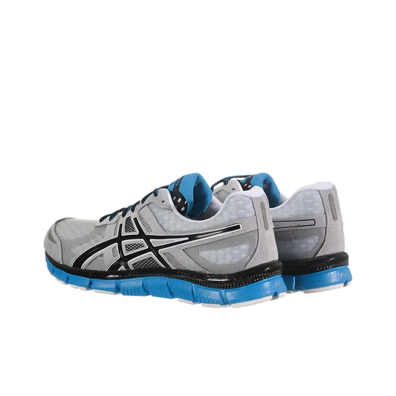 Asics Anti-Slip And Wear-Resistant Breathable Low-Top Running Shoes Men's Gray Blue Black-2