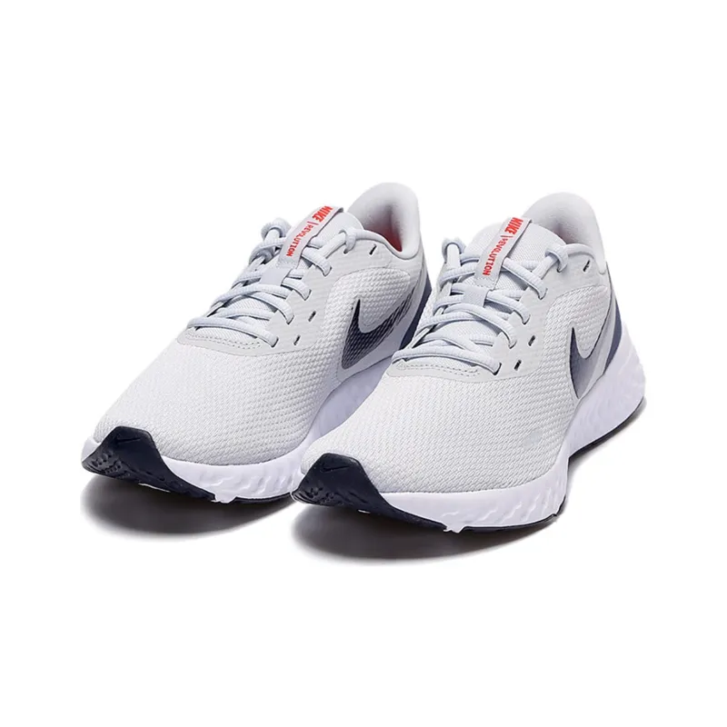 Nike Revolution 5 Premium Pure Platinum Thunder Blue-2