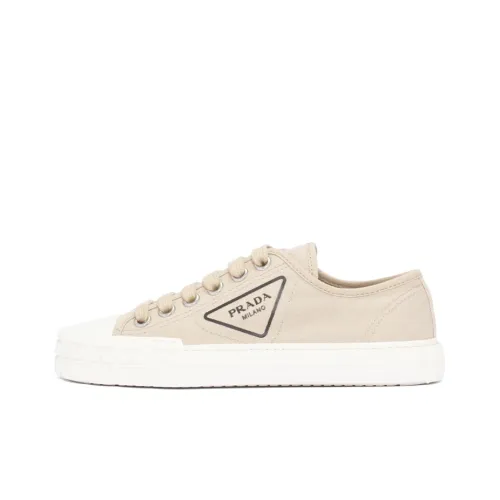 PRADA Canvas Shoes Women's Low-Top Ropes Gray