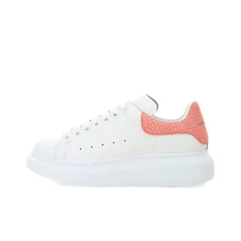 Alexander McQueen Oversized Pink Embossed Suede Croco Women's