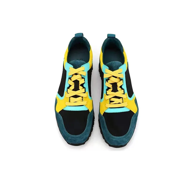 GUCCI Anti-Slip And Wear-Resistant Breathable Low-Top Running Shoes Men's Black Green-2