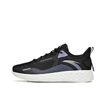 Anta Running Collection Diamond Pattern Low Top Running Shoes Women's Black Purple