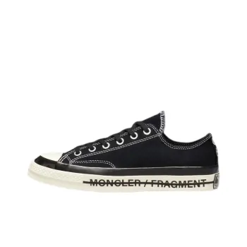 Converse X Fragment Design x Moncler Fraylor III Low-Top Stylish Skateboarding Shoes Men's Black