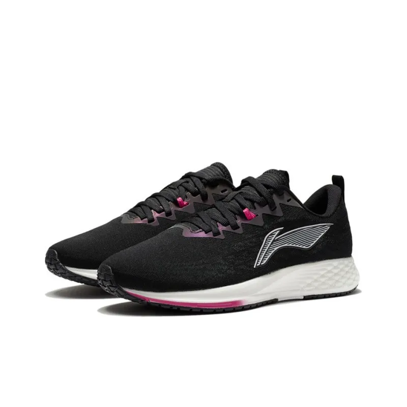 LiNing Red Hare 4 Cushioning Anti Slip And Wear Resistant Rebound Low Top Running Shoes Women's Black-2