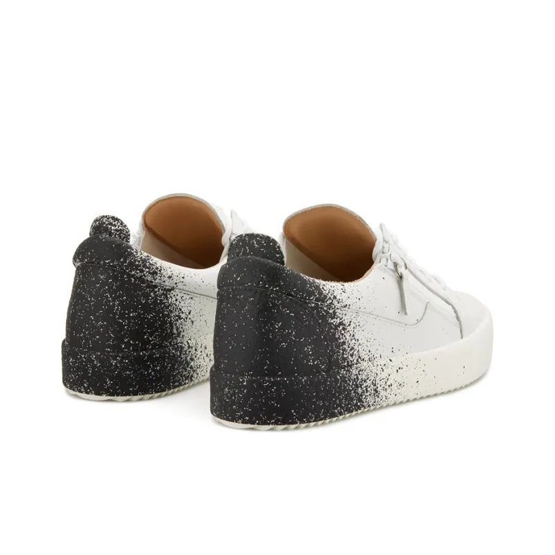 Giuseppe Zanotti/GZ Urchin Low Top Stylish Skateboarding Shoes Men's White Black-2