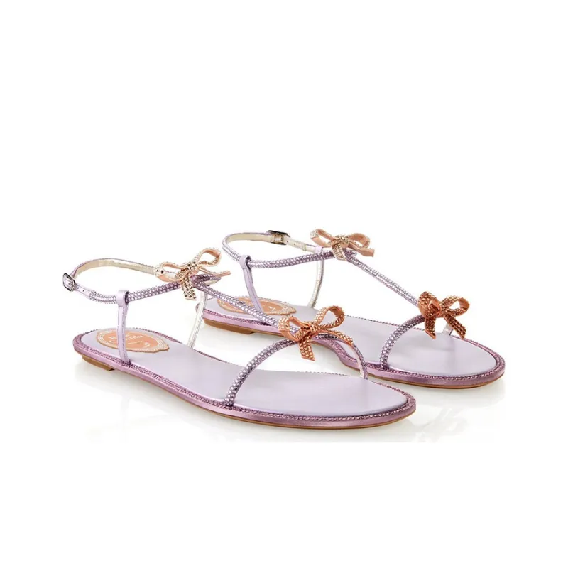 RENE CAOVILLA Caterina One Strap Sandals Women's Lavender-2