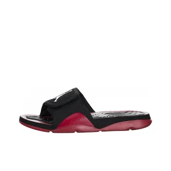 JORDAN Hydro 4 Black Red Velcro Sports Slippers