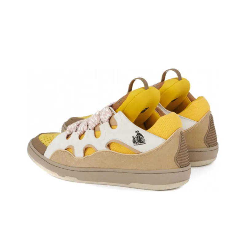 Lanvin Leather Curb Beige Yellow-3