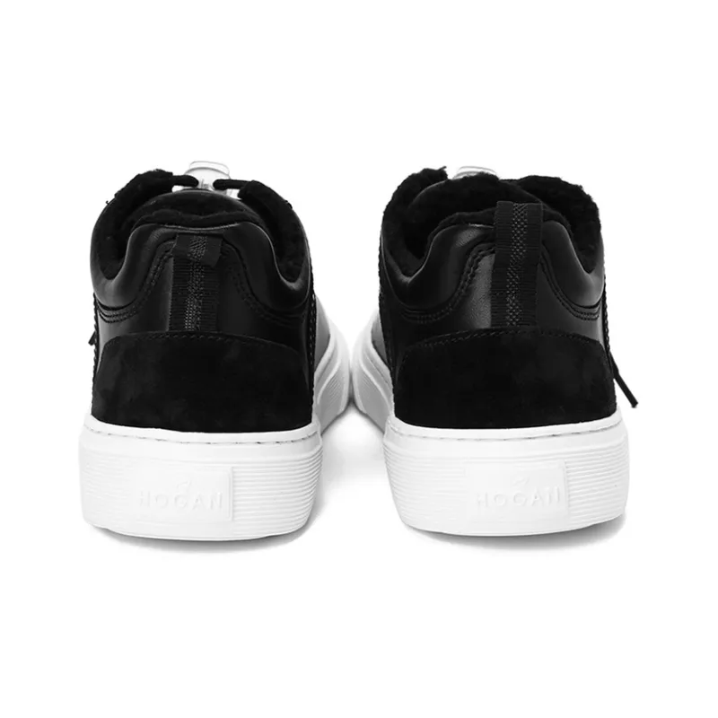 HOGAN CASSETTA 365 Low Top Skateboard Shoes Men's Black White-3