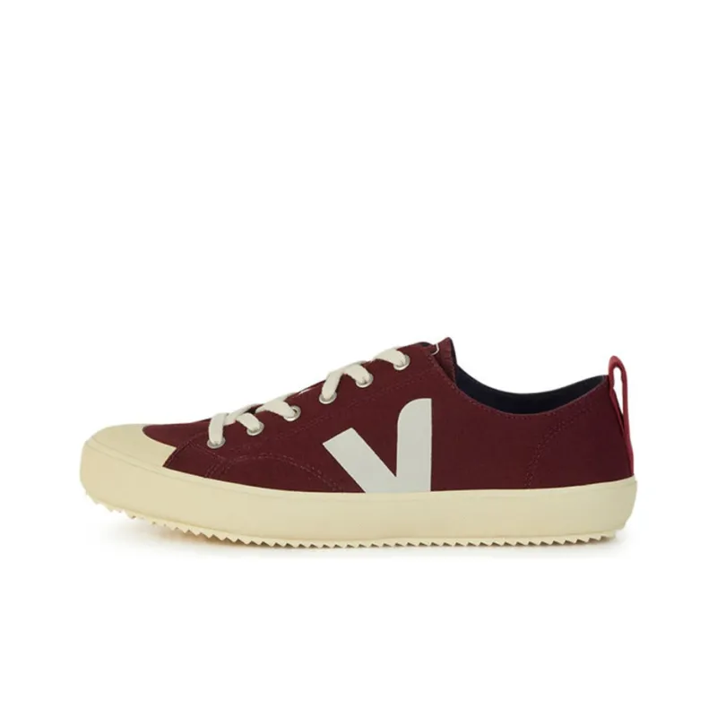 VEJA Nova Canvas Amarante Low-Top Stylish Skateboarding Shoes Unisex Dark Red-0