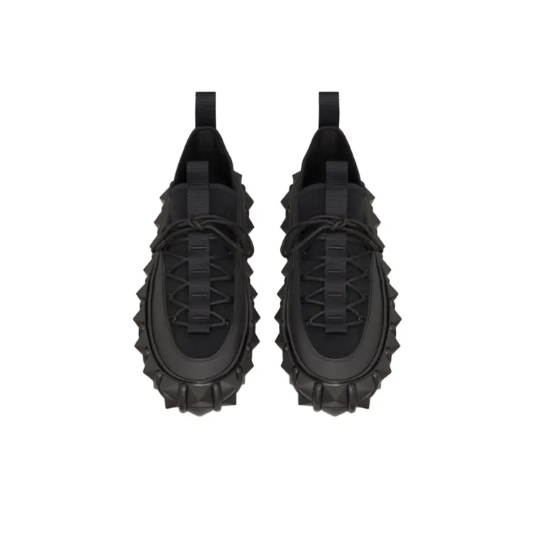 CRAIG GREEN x Valentino Rockstud Low Top Skateboard Shoes Men's Black-3