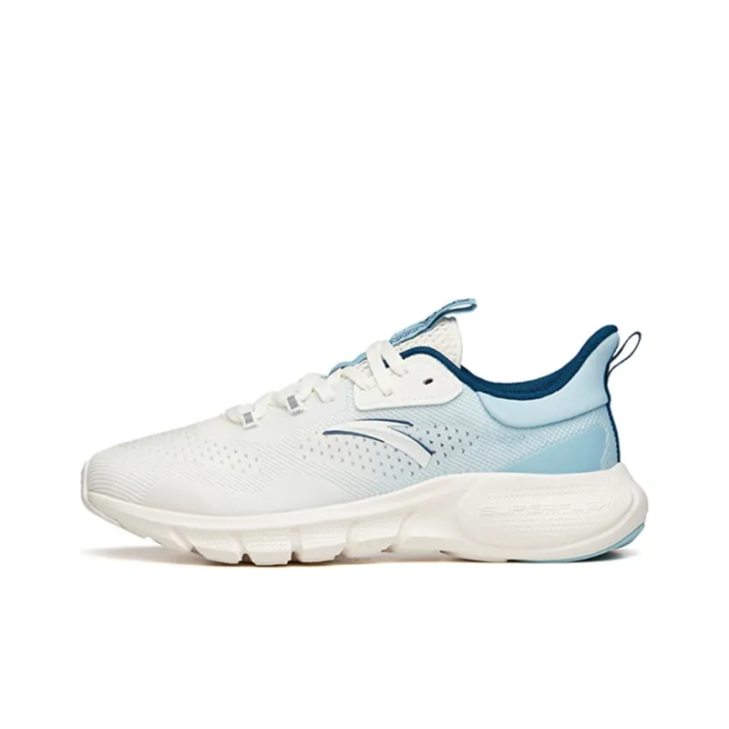 Anta Running Collection Cushioned Slip-Resistant Abrasion-Resistant Low-Top Running Shoes Men's White Blue-0