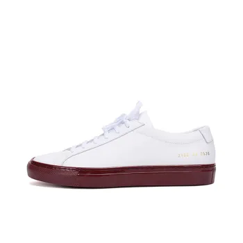 COMMON PROJECTS Skateboard Shoes Men Low Top White/Burgundy