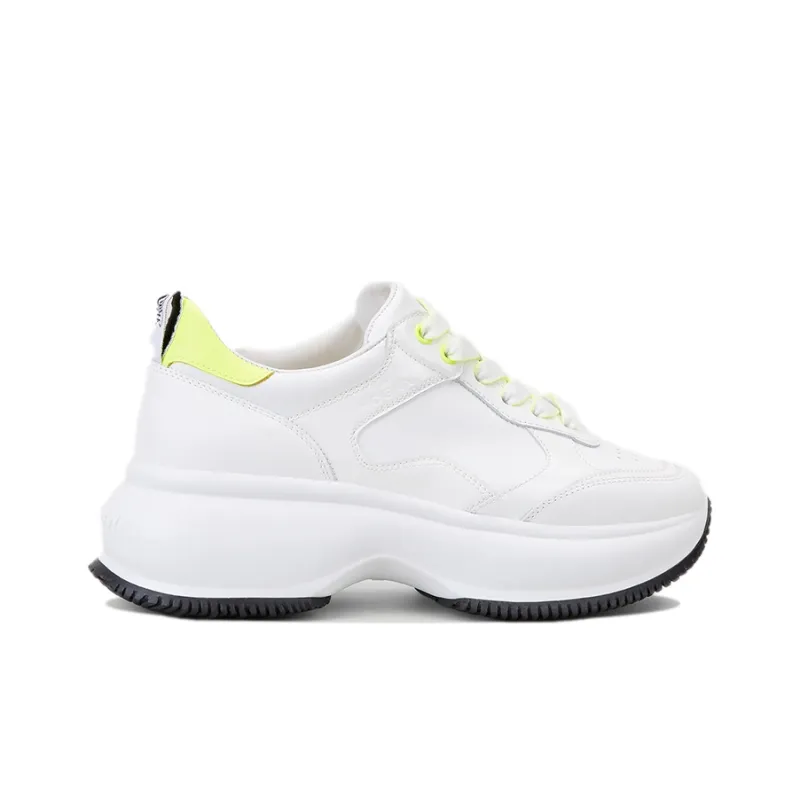 HOGAN Maxi I Active Low-Top Casual Shoes Women's White Yellow-1