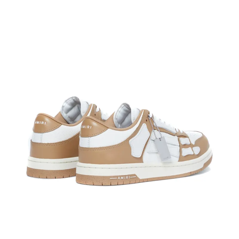 AMIRI Skel Top Low White Brown-3