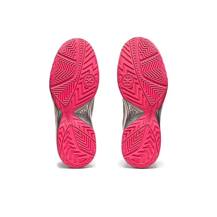 Asics Gel-Dedicate 6 Wear-Resistant Low-Top Running Shoes Women's Khaki Pink-5