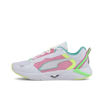 PUMA Minima Cushioned Slip-Resistant Lightweight Low-Top Running Shoes Women's White Pink Green