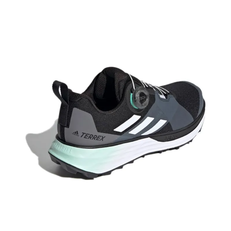 Adidas Terrex Two Boa Low-Top Running Shoes Women's Black White Gray-3