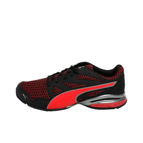 PUMA Tazon Modern Two Tone Lightweight And Breathable Low-Top Running Shoes Men's Black Red