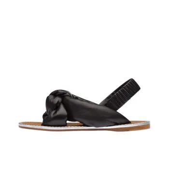MIU MIU Nappa One Strap Sandals Women's Black