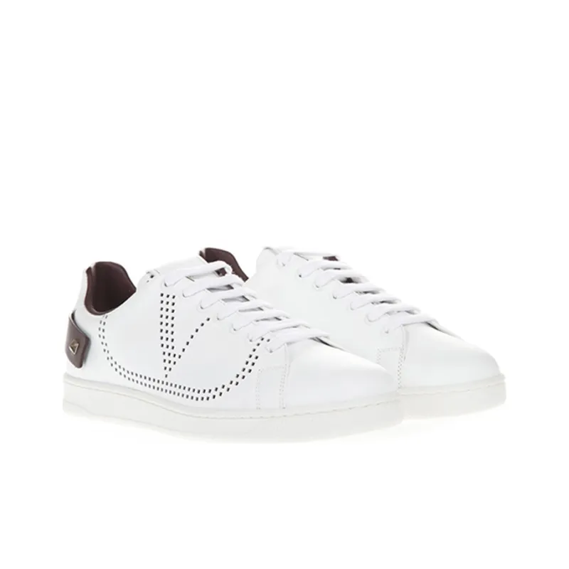 Valentino Backnet VLOGO Low Top Stylish Skateboarding Shoes Men's Dark Red-2