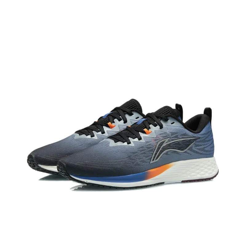 LINING Red Hare 4 Running Shoes Men Low Top Black/Cobalt Purple Blue-2
