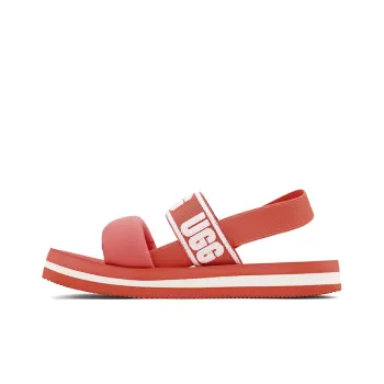UGG Zuma Sling Beach Sandals Red White Women's