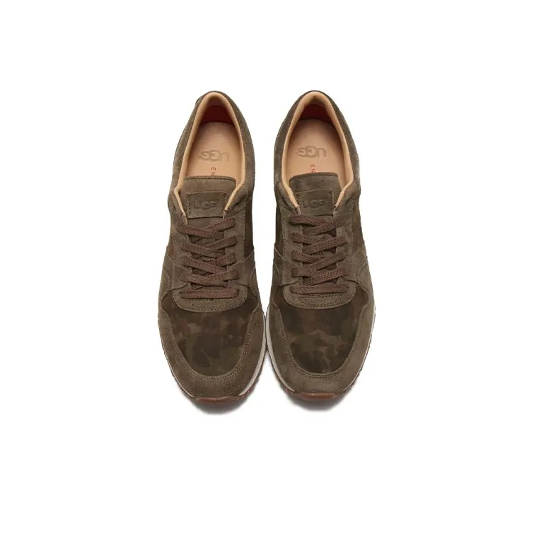 UGG Running Shoes Men Low Top Dark Brown-3
