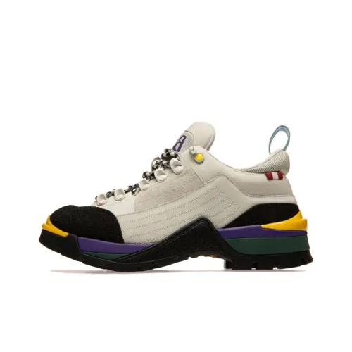 BALLY Cushioning Anti-Slip And Wear-Resistant Low-Top Trekking Shoes Women's Gray White