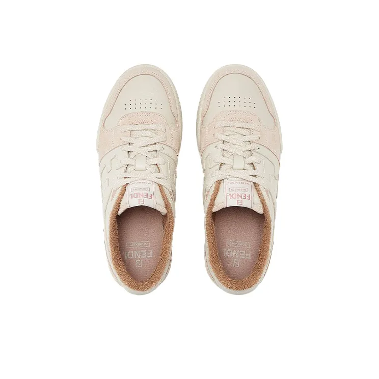 FENDI Match Low Top Suede 'Pink Beige'-3