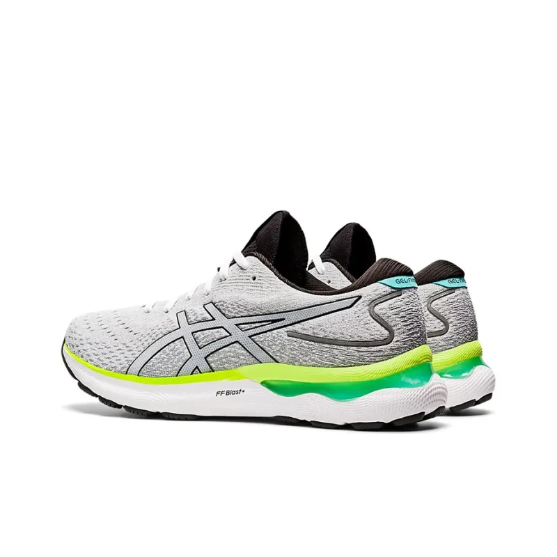Asics Gel Nimbus 24 White Black Lime Green-3
