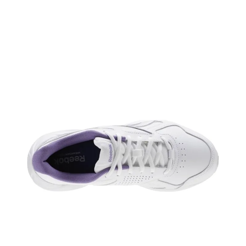 Reebok Walk Ultra V Dmx Ma Wear-resistant Non-slip And Breathable Low-Top Running Shoes Women's White Purple-3