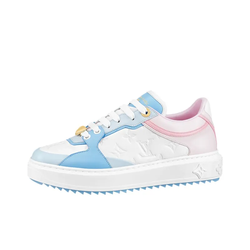 LOUIS VUITTON Time Out Sneakers 'White Monogram With Blue Pink' Women's-0