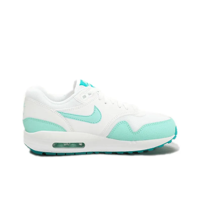 Nike Air Max 1 Cushioned Anti-Slip And Wear-Resistant Lightweight Low-Top Casual Running Shoes Women's White Green-1
