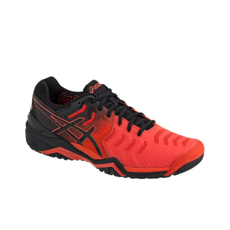 Asics Gel-Resolution 7 Wear-Resistant Low-Top Running Shoes Men's Red Black-2