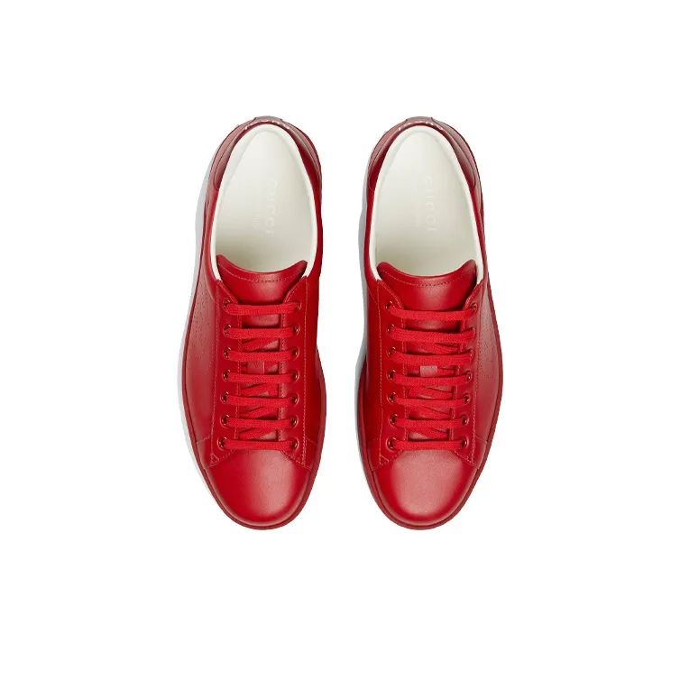 GUCCI Ace 'Interlocking G Hibiscus Red'-3