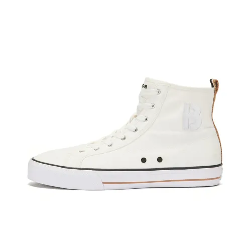 HUGO BOSS Canvas Shoes Men High-Top White