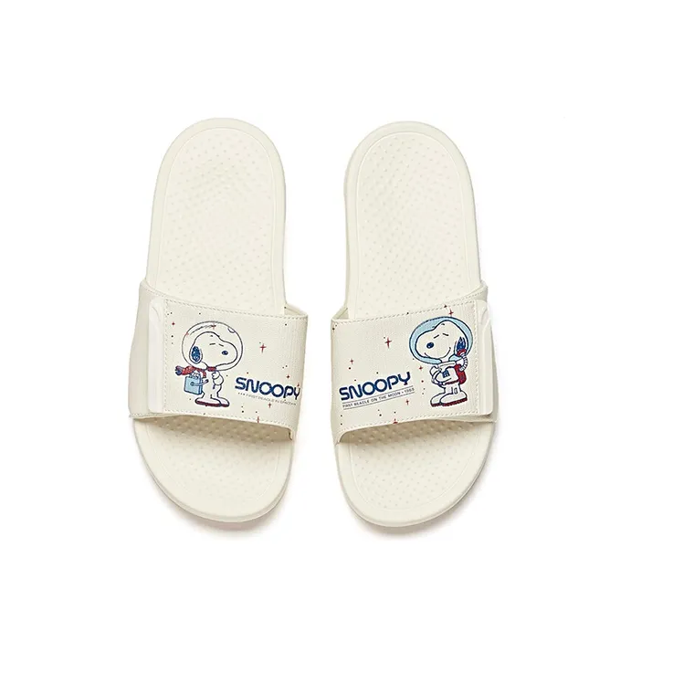 SNOOPY x Anta Life Collection Quiet Slide Slippers Men's White Blue-2