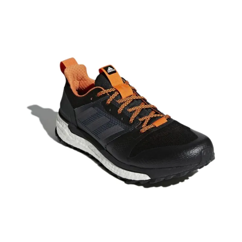 Adidas Supernova Slip-Resistant Low-Top Running Shoes Men's Black Gray Orange-2