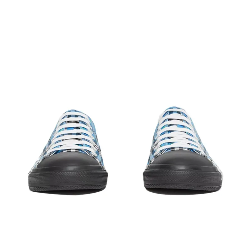 Burberry Low Top Stylish Skateboarding Shoes Men's Azure Blue-3