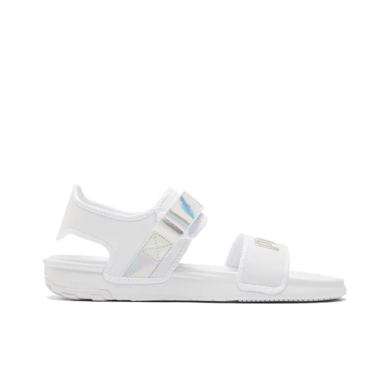 PUMA Softride Sandal Iri Gs Sandal White/Silver Women's-1