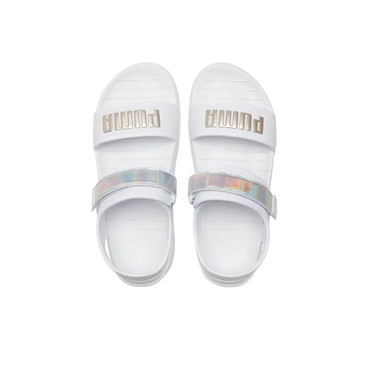 PUMA Softride Sandal Iri Gs Sandal White/Silver Women's-3