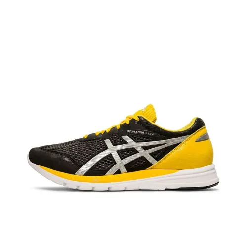 Asics Gel-Feather Glide 4 Running Shoes Men Low-Top Black/Yellow